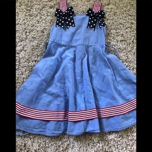Bonnie Jean USA Ribbon Dress Size 4